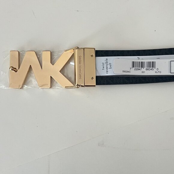 NEW Michael Kors Reversible Monogram Belt  with Logo Buckle- Unisex - Picture 13 of 15